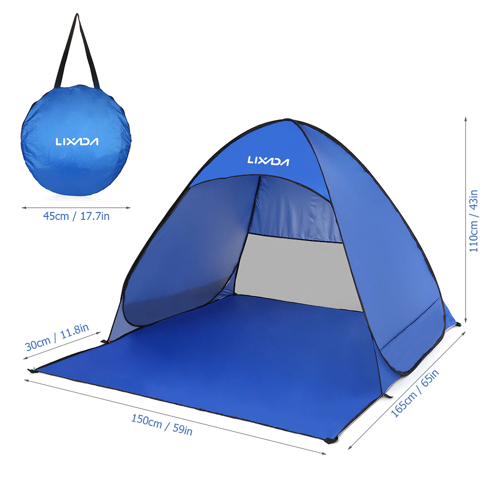 Cheap Goat Tents Lixada Automatic Instant Pop Up Beach Tent Lightweight Outdoor UV Protection Camping Fishing Tent Cabana Sun Shelter   